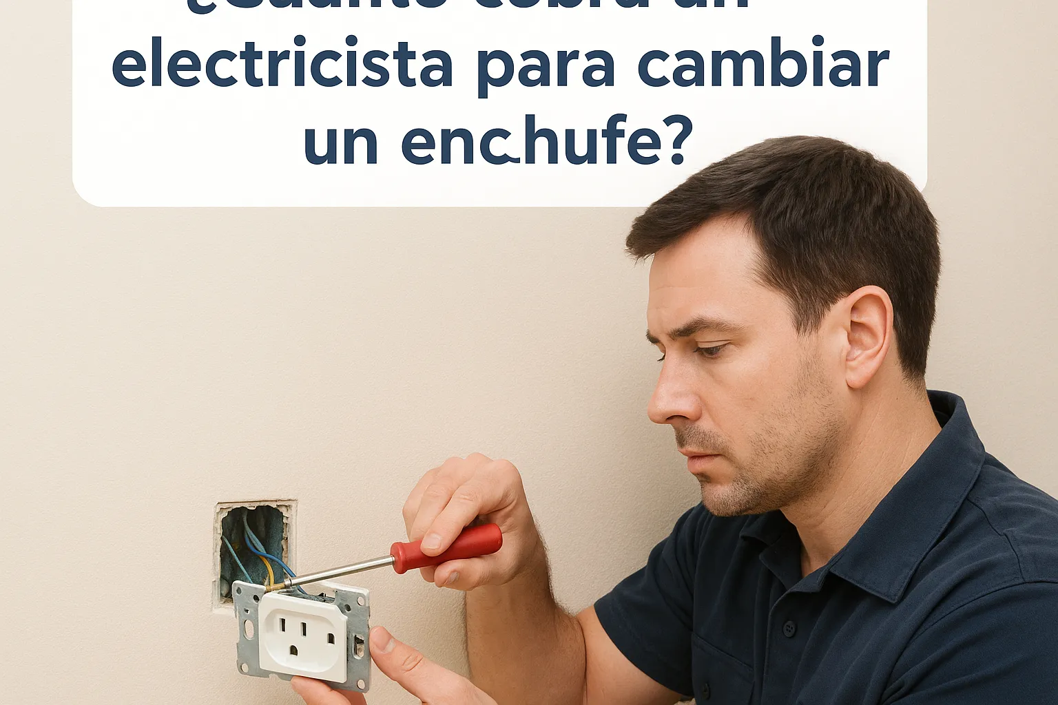 ¿Cuánto cobra un electricista para cambiar un enchufe?