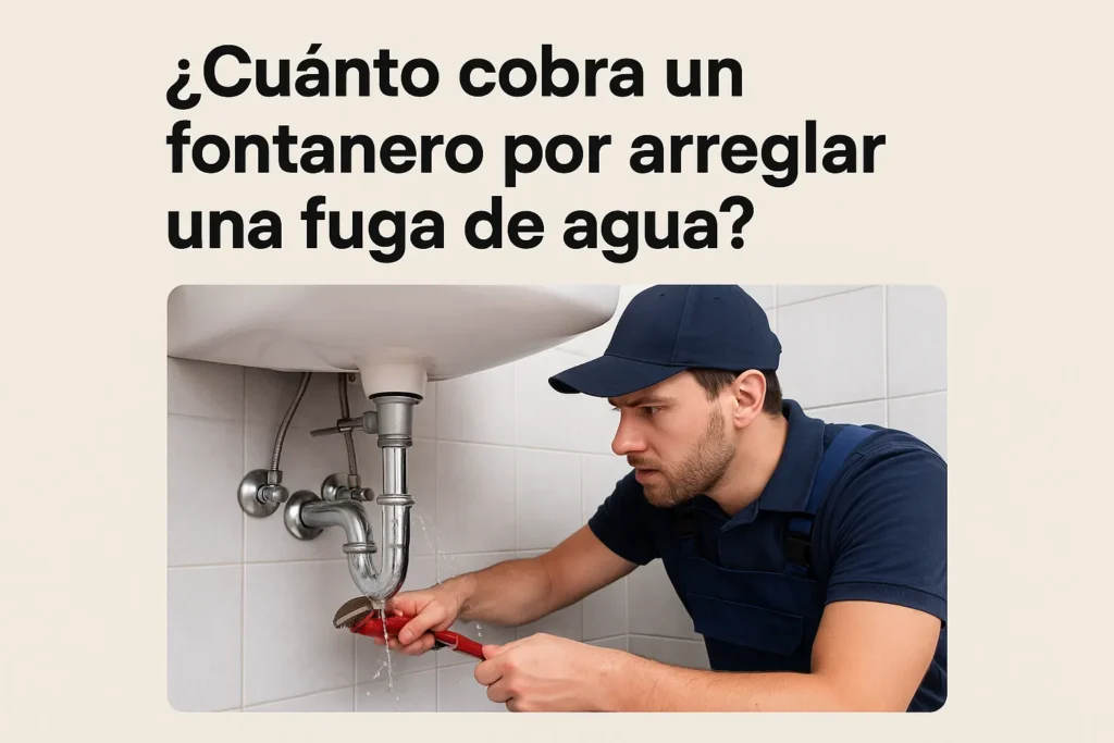 ¿Cuánto cobra un fontanero por arreglar una fuga de agua?