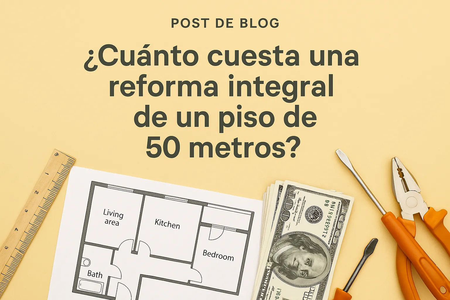 ¿Cuánto cuesta una reforma integral de un piso de 50 metros?