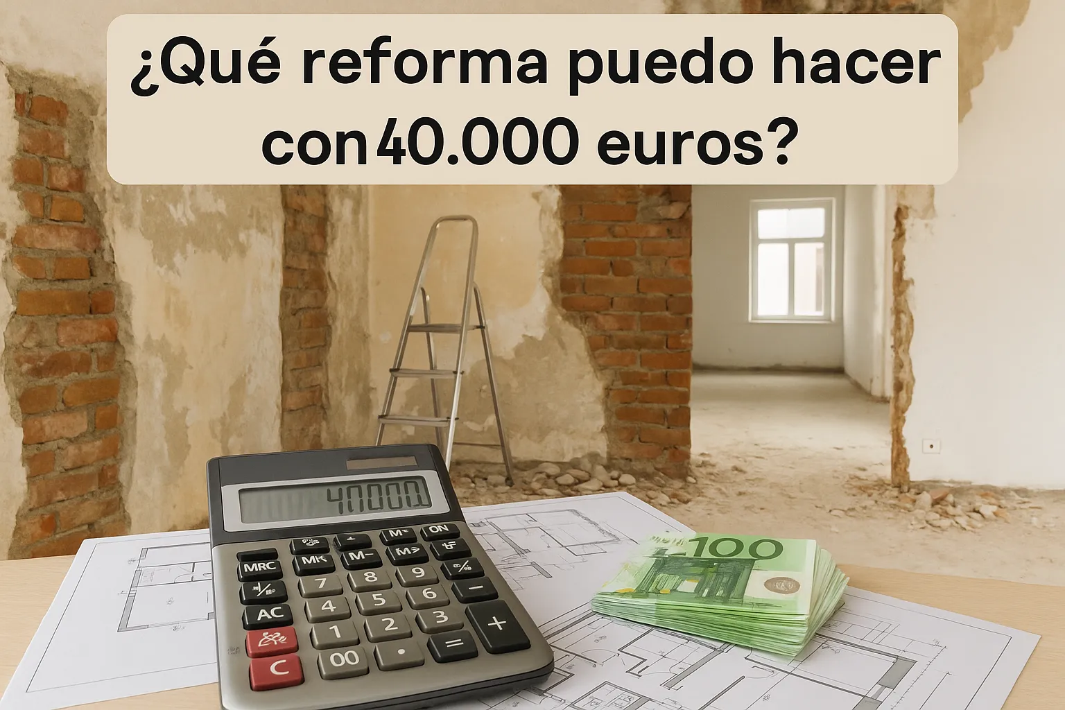 ¿Qué reforma puedo hacer con 40.000 euros?